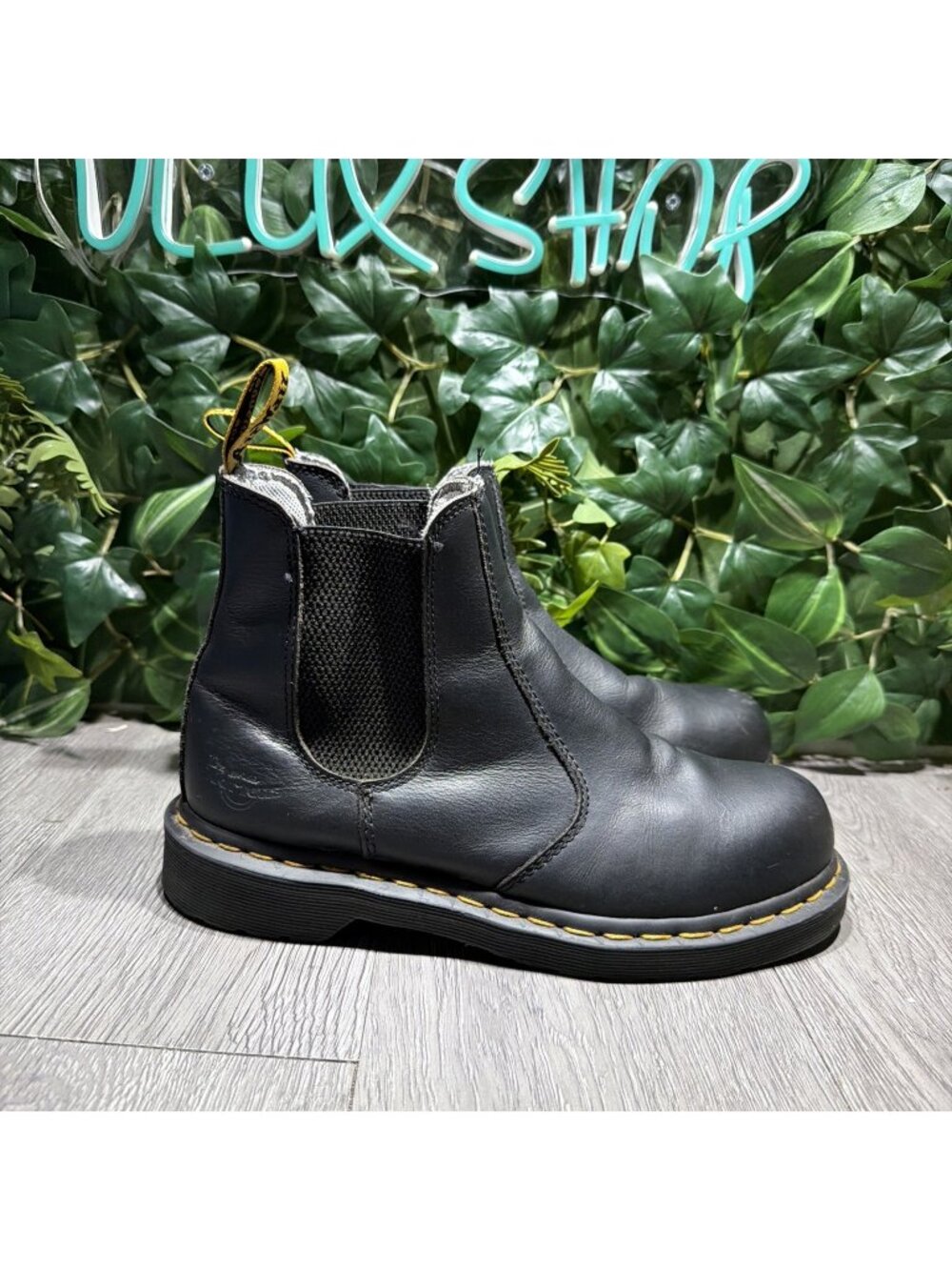 Dr Martens Chelsea Boots Women Size 8 Us Slip Resistant Safety Toe Work Black